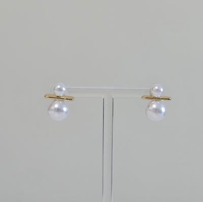 Noel Double Pearl Studs