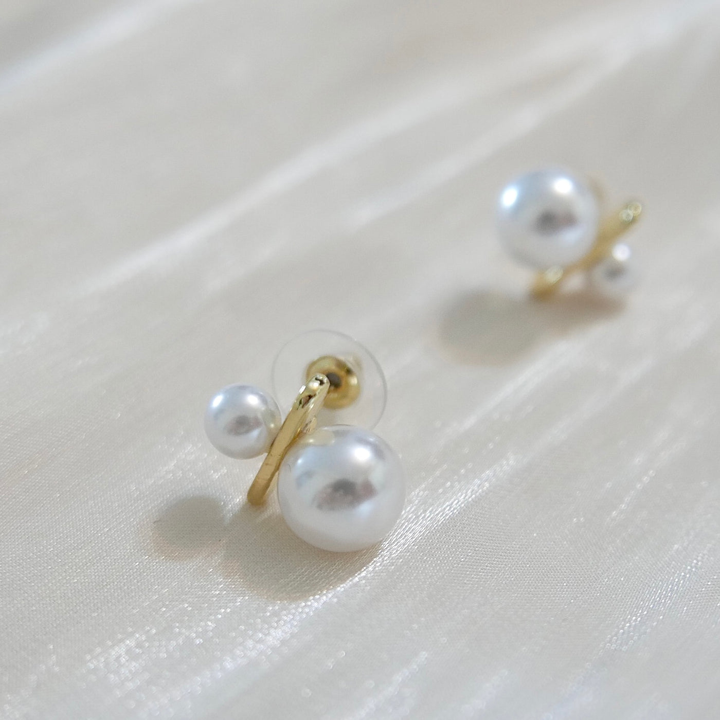 Noel Double Pearl Studs