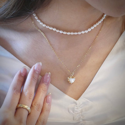 Moonlight Puff Heart Necklace