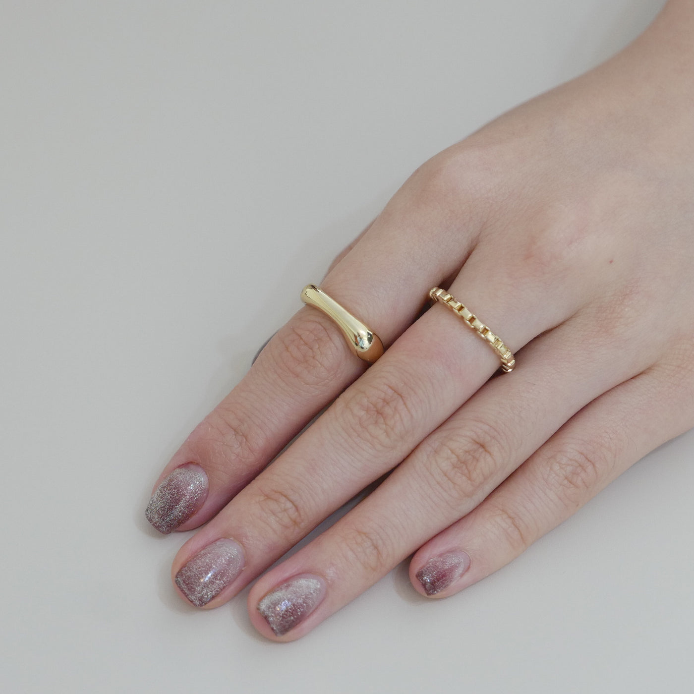 Paula Thin Half Braided Ring