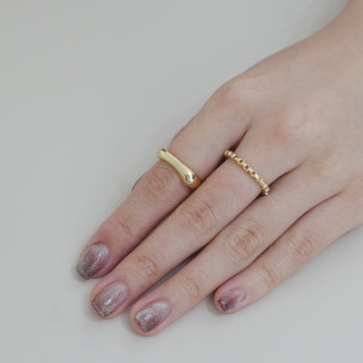 Paula Thin Half Braided Ring