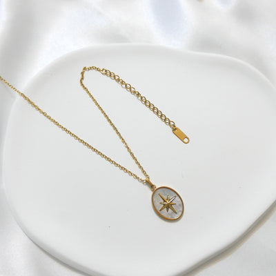 Octa Star Mother of Pearl Necklace