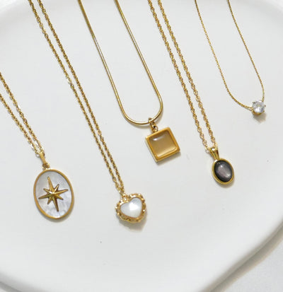 Black Oval Onyx Necklace