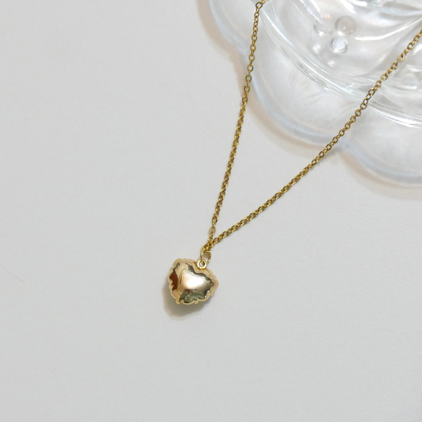Moonlight Puff Heart Necklace