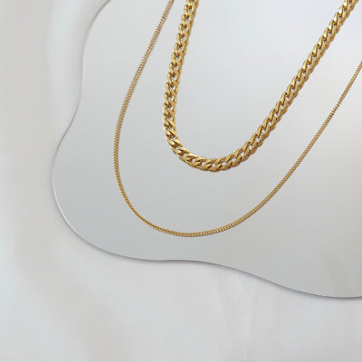 Isla Layered Curb Chain Necklace