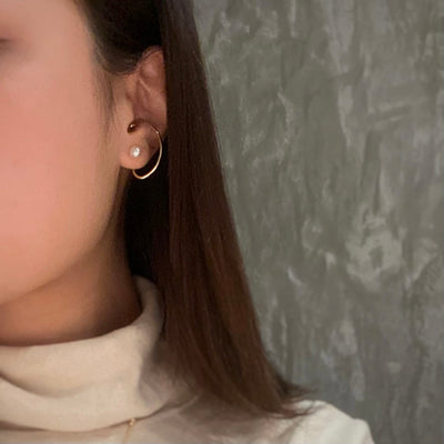 Myra Pearl Earrings With Cuff