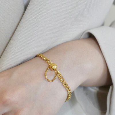 Drop Chain Ball Bracelet