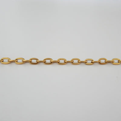 Oval Belcher Chain Necklace